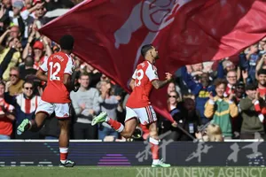 Arsenal đang thành công mà không cần tiền đạo ngôi sao. Ảnh THX