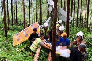 Hiện trường vụ rơi máy bay. Ảnh: CAAM