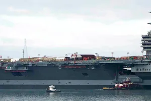 Tàu sân bay USS Gerald Ford. Ảnh: US Navy