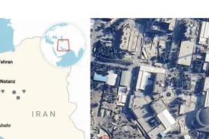 Bản đồ thành phố Isfahan của Iran. Ảnh: Google Earth