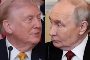 Ảnh ghép Tổng thống Trump và Tổng thống Putin. Ảnh The Destroy News