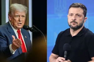 Tổng thống Mỹ Donald Trump (trái) và Tổng thống Ukraine Volodymyr Zelensky. Ảnh: WHITE HOUSE/UKRINFORM