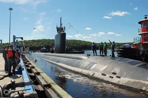 Tàu ngầm tấn công lớp Los Angeles, USS Hartford tại Căn cứ tàu ngầm hải quân New London, Mỹ. Ảnh: NAVAL-TECHNOLOGY