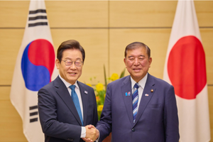 当地时间23日，李在明访问日本，并在东京与日本首相石破茂举行会晤。 图源：韩媒 