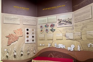 “抗战时期南部美食”展览中的南部风味空间。 