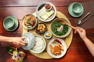 越南某餐馆的北部饭餐。 