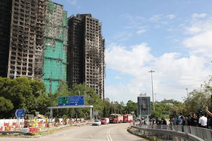 香港大埔火灾第二阶段现场搜救清理完成