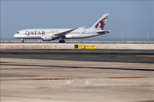 卡塔尔航空的飞机。