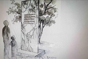 该项目让人联想到红树林——象征在恶劣自然环境中顽强生命力的形象，同时也令人想起被橙剂严重污染和破坏的土地。图自越通社 