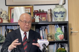 日越友好议员联盟特别顾问、日本自民党前干事长武部勤。图自越通社 