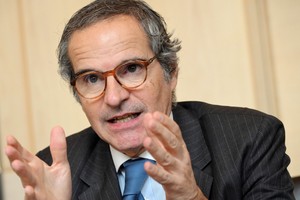 国际原子能机构总干事拉斐尔·格罗西在韩国新闻发布会。