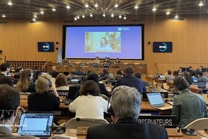 联合国教科文组织执行局第224届会议场景。 