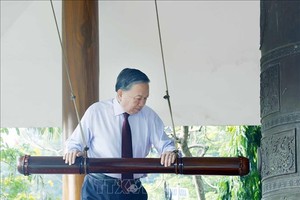 越南党中央总书记、国家主席苏林在西宁省新边烈士陵园敬香缅怀英雄烈士