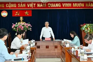 党中央委员、胡志明市市委副书记、市越南祖国阵线委员会主席阮福禄作会议结论致辞。