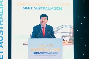 越南外交部副部长阮孟强在活动上致辞。越南外交部供图 