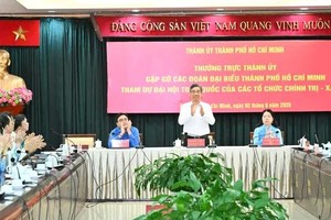 胡志明市市委副书记阮福禄主持会晤活动。