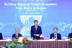 阮文胜副总理致辞。图自政府电子资讯网站 