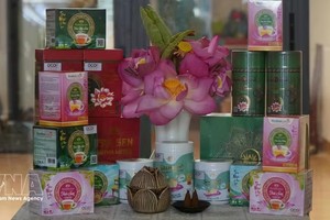 获得OCOP认证的各类莲花产品。 