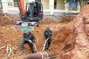 一枚战后遗留的250公斤重炸弹成功引爆销毁。