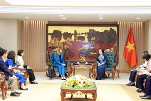 政府副总理范氏清茶会见联合国儿童基金会驻越南首席代表席尔维亚·达奈洛夫。