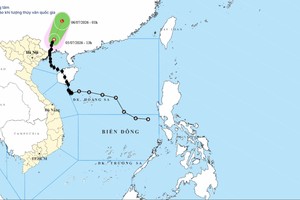 1号台风的最后消息。图：nchmf.gov.vn
