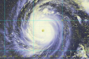  8月1日上午8时， “白海豚”台风中心卫星云图。图源：国家气象水文预报中心提供