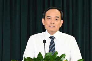 胡志明市市委书记陈留光致辞。图：越勇