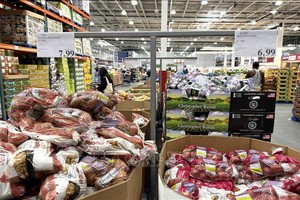 美国马里兰州一家超市出售的土豆。图：玉光／越通社驻美国记者