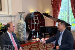 越南驻美国大使阮国勇接受采访。图：越通社