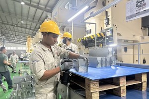 越南精密工业一号有限责任公司在富寿省霸善2工业区的汽车、摩托车零部件生产线。