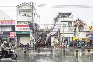 位于陈黄娜街的混凝土楼板坍塌工程位置。