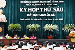 10月30日上午举行的胡志明市第十一届人民议会第六次会议第三个工作日。图：越勇
