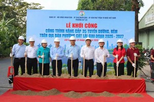 桔莱坊领导出席辖区多条街道与小巷改造动工仪式。图：芳鸳