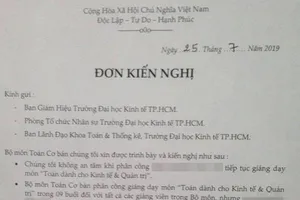 Trưởng bộ môn đòi nghỉ việc vì không chấp nhận một giảng viên “có tình cảm không đúng đắn” với SV