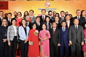 Buổi gặp gỡ các cơ quan đại diện nước ngoài nhân dịp đầu năm. Ảnh: VIỆT DŨNG