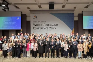 Hội nghị nhà báo Thế giới 2025 đã khai mạc tại Trung tâm Báo chí Hàn Quốc ở trung tâm Seoul. Ảnh: MAEIL BUSINESS PAPER