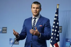 Bộ trưởng Quốc phòng Mỹ Pete Hegseth. Ảnh: XINHUA 