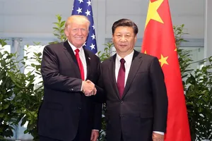 Tổng thống Mỹ Donald Trump và Chủ tịch Trung Quốc Tập Cận Bình tại Hội nghị G20 diễn ra ở Đức năm 2017. Ảnh: XINHUA 