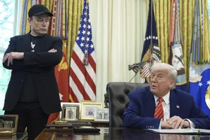 Tổng thống Donald Trump và tỷ phú Elon Musk. Ảnh: VCG