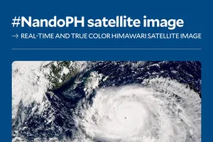 Hình ảnh vệ tinh tâm bão Ragasa. Ảnh: INQUIRER