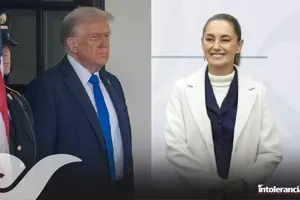 Tổng thống Donald Trump, Tổng thống Mexico Claudia Sheinbaum. Ảnh: INTOLERANCIA/XINHUA 