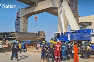 Hiện trường vụ tai nạn. Ảnh: THE NATION 