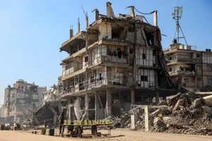 Cơ sở hạ tầng bị hư hại trong cuộc xung đột tại Gaza. Ảnh: XINHUA 