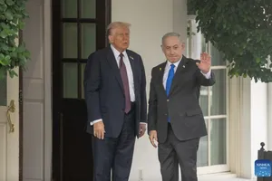Tổng thống Mỹ Donald Trump và Thủ tướng Israel Benjamin Netanyahu. Ảnh: XINHUA 