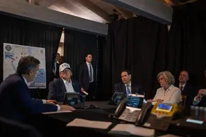  Tổng thống Donald Trump theo dõi vụ tấn công Iran tại Mar-a-Lago ở Florida vào ngày 28-2. Ảnh: WHITE HOUSE 