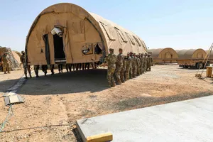 Căn cứ không quân Prince Sultan ở Saudi Arabia. Ảnh: AIR FORCE STAFF SGT.NOAH J.TANCER 