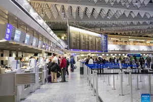  Sân bay Frankfurt tại Frankfurt, Đức. Ảnh: XINHUA 