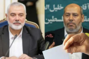 Ông Khaled Mashal và ông Khalil al-Hayya. Ảnh: RUSSIAN FEDERAL ASSEMBY/NASER JAFARI/CREATIVE COMMONS