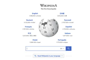 Giao diện của trang web Wikipedia. Ảnh: WIKIPEDIA