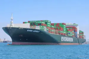 Tàu M/V Ever Lovely. Ảnh: VESSEL FINDER 